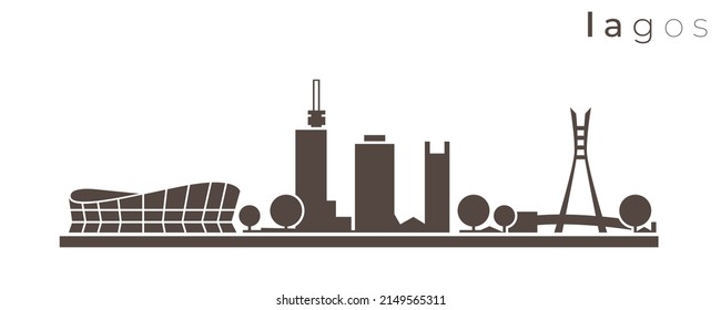 Lagos Simple Monochrome Stylish Skyline