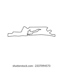 Mapa estatal de Lagos, división administrativa del país de Nigeria. Ilustración vectorial.