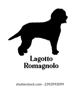 Lagotto Romagnolo Dog silhouette dog breeds logo dog monogram logo dog face vector