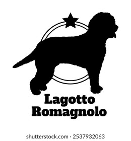 Lagotto Romagnolo dog silhouette,  dog, dog breeds, logo, vector, silhouette, logo design, animal, illustration, icon, sign, design, black,  symbol, pet