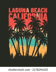 Laguna Beach California Summer Tshirt Design