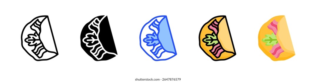 Lahmacun Icon Collection With Multiple Styles