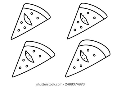 Lahmacun Line Art Illustration Minimalistic Turkish Pizza Hand Drawing