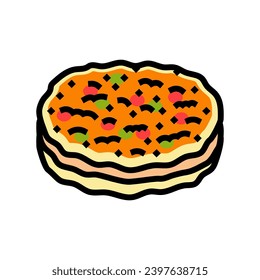 lahmacun tur turkish cuisinekish color icon vector. lahmacun tur turkish cuisinekish sign. isolated symbol illustration