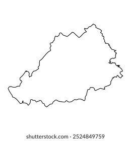 Mapa del distrito de Lahore, división administrativa de Pakistán. Ilustración vectorial.