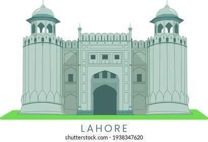 
Lahore Fort Vector - Pakistan Monument