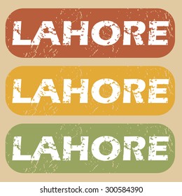Lahore on colored background