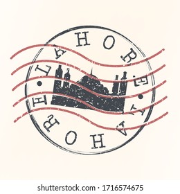 Lahore, Punjab, Pakistan Stamp Postal. A Building Silhouette Seal. Passport Round Design. Emblema Vector Icon Design Retro Travel.