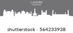 Lahore skyline outline vector