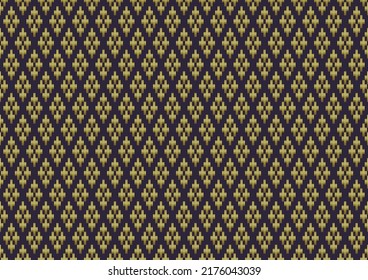 LAI YOK DOK : Thai pattern from traditional silk with gold; Thai fabric , Thai textile.