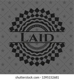 Laid black emblem. Vintage. Vector Illustration. Detailed.