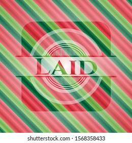 Laid christmas emblem background. Vector Illustration. Detailed.