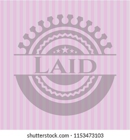 Laid pink emblem. Vintage.