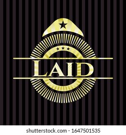 Laid shiny emblem. Vector Illustration. Detailed.