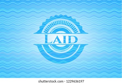 Laid water representation badge background.