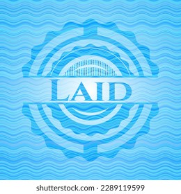 Laid water wave representation emblem background. Vector Illustration. Detailed. 