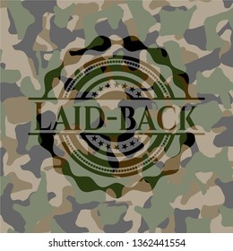 Laid-back camouflaged emblem