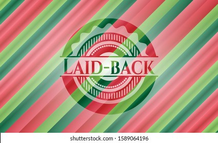 Laid-back christmas badge. Vector Illustration. Detailed.