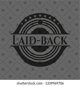 Laid-back dark emblem. Retro