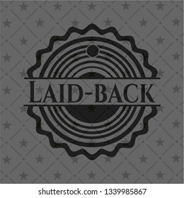 Laid-back dark emblem. Retro