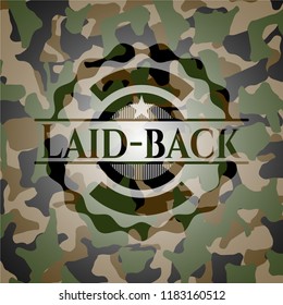 Laid-back on camouflaged pattern