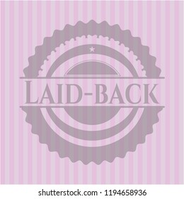 Laid-back realistic pink emblem
