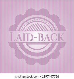 Laid-back retro pink emblem