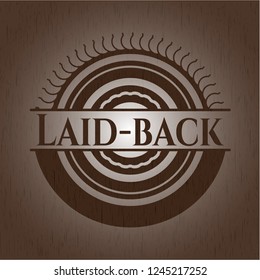 Laid-back retro style wood emblem