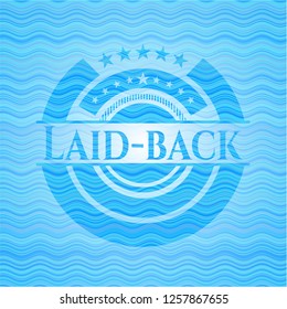 Laid-back water concept emblem.