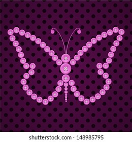 Laid-button butterfly