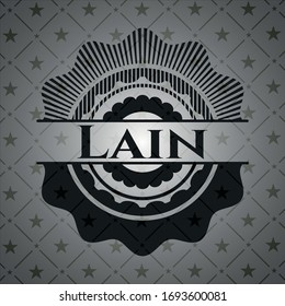 Llueve emblema oscuro. Ilustración vectorial. Detallado.