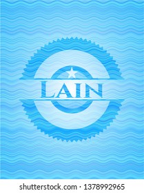 Lain water wavec oncept emblem.