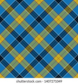 Laing Tartan. Diagonal cell, seamless pattern for fabric, kilts, skirts, plaids