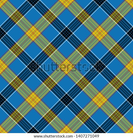 Laing Tartan. Diagonal cell, seamless pattern for fabric, kilts, skirts, plaids