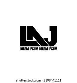 vector de diseño de logotipo de monograma de carta LAJ