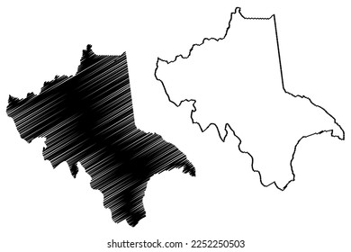 Lajedao municipality (Bahia state, Municipalities of Brazil, Federative Republic of Brazil) map vector illustration, scribble sketch Lajedao map