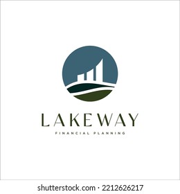 lake and accounting logo vector