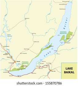 mapa lago baikal