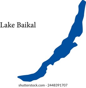 lago baikal mapa, lago baikal Vector, lago baikal contorno, lago baikal