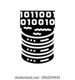 lake big data glyph icon vector. lake big data sign. isolated symbol illustration