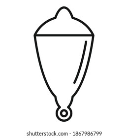 Lake bobber icon. Outline lake bobber vector icon for web design isolated on white background