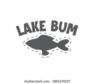Lake Bum, Lake Bum Printable Vector Design, Lake Sign Symbol Icon vector Design