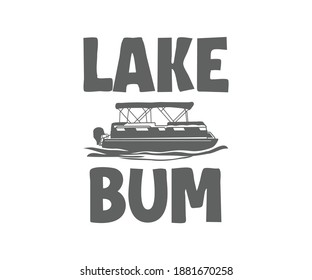 Lake Bum, Lake Bum Printable Vector Design, Lake Sign Symbol Icon vector Design