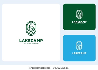 Design-Vorlage für Camping-Logos