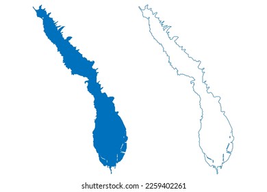 Lake Canyon Ferry Reservoir (United States of America, North America, us, usa, Montana) map vector illustration, scribble sketch Canyon Ferry Dam map