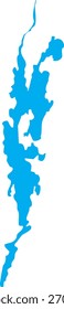 Lake Champlain Water Body Map Shape Blue Silhouette