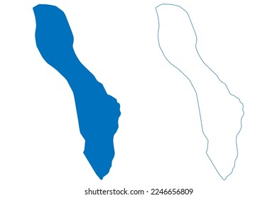 Lake Chandra Taal (Republic of India) map vector illustration, scribble sketch Tso Chigma or Chandra Tal map