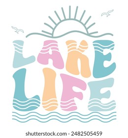 Lake Colorful Text Quotes Design