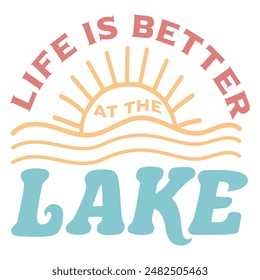 Lake Colorful Text Quotes Design