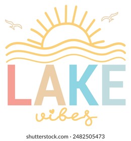 Lake Colorful Text Quotes Design